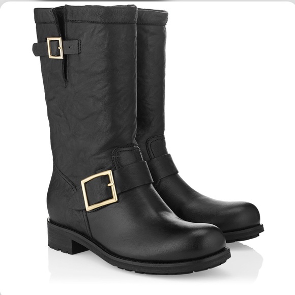 Jimmy Choo Shoes - Jimmy Choo - Biker Boot Unlined - Size 37.5 - NWT!